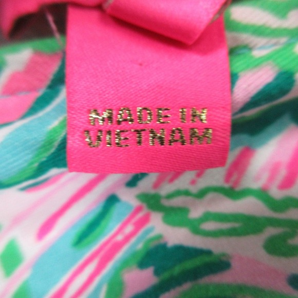 Lilly Pulitzer Parigi Romper Mini Dress M Green Floral V Neck Resort 436 - Picture 6 of 11